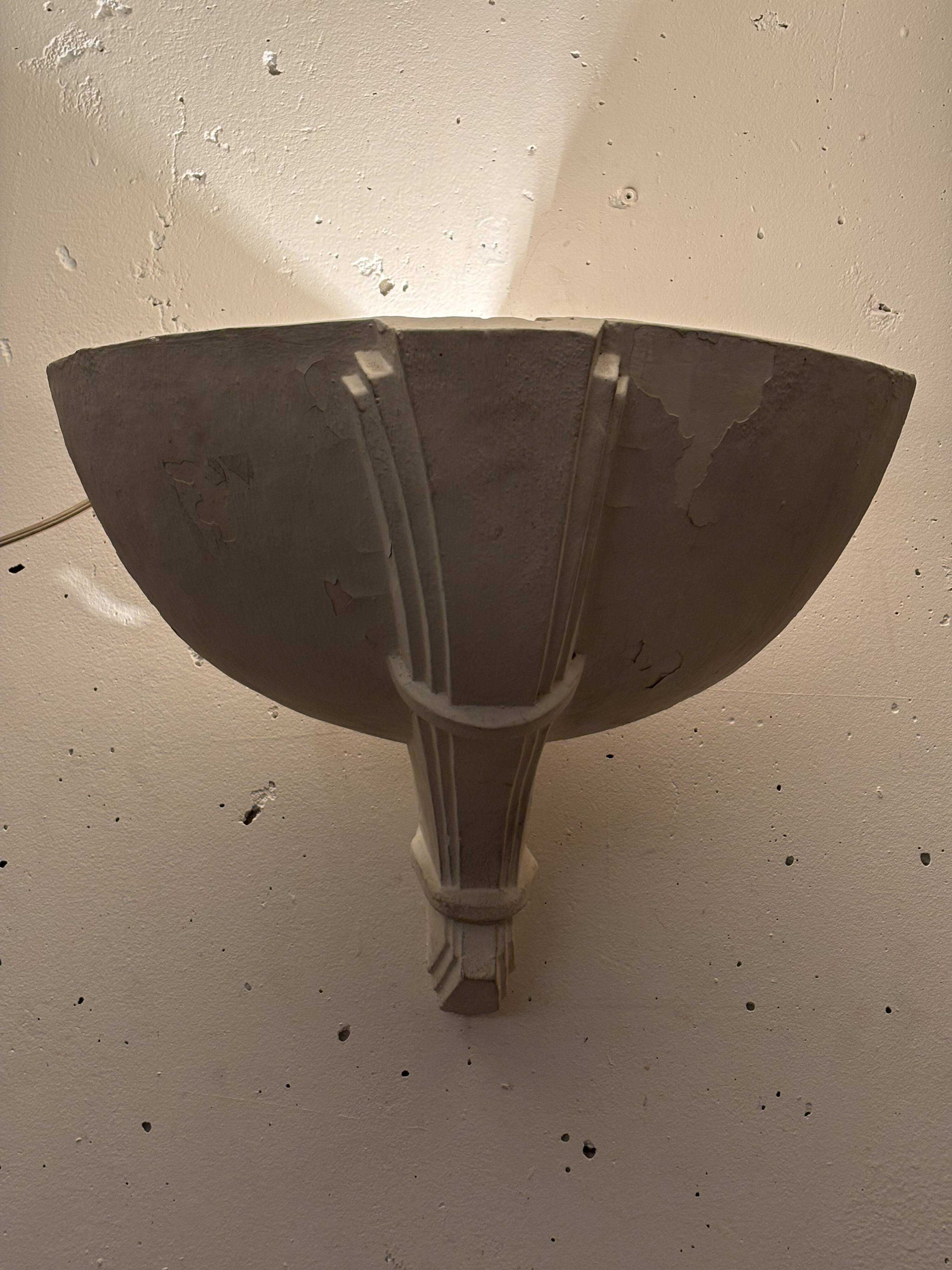 1940 plaster corner sconces