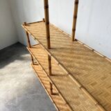 Large rattan shelf 1960