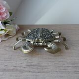 Old ashtray shape metal crab