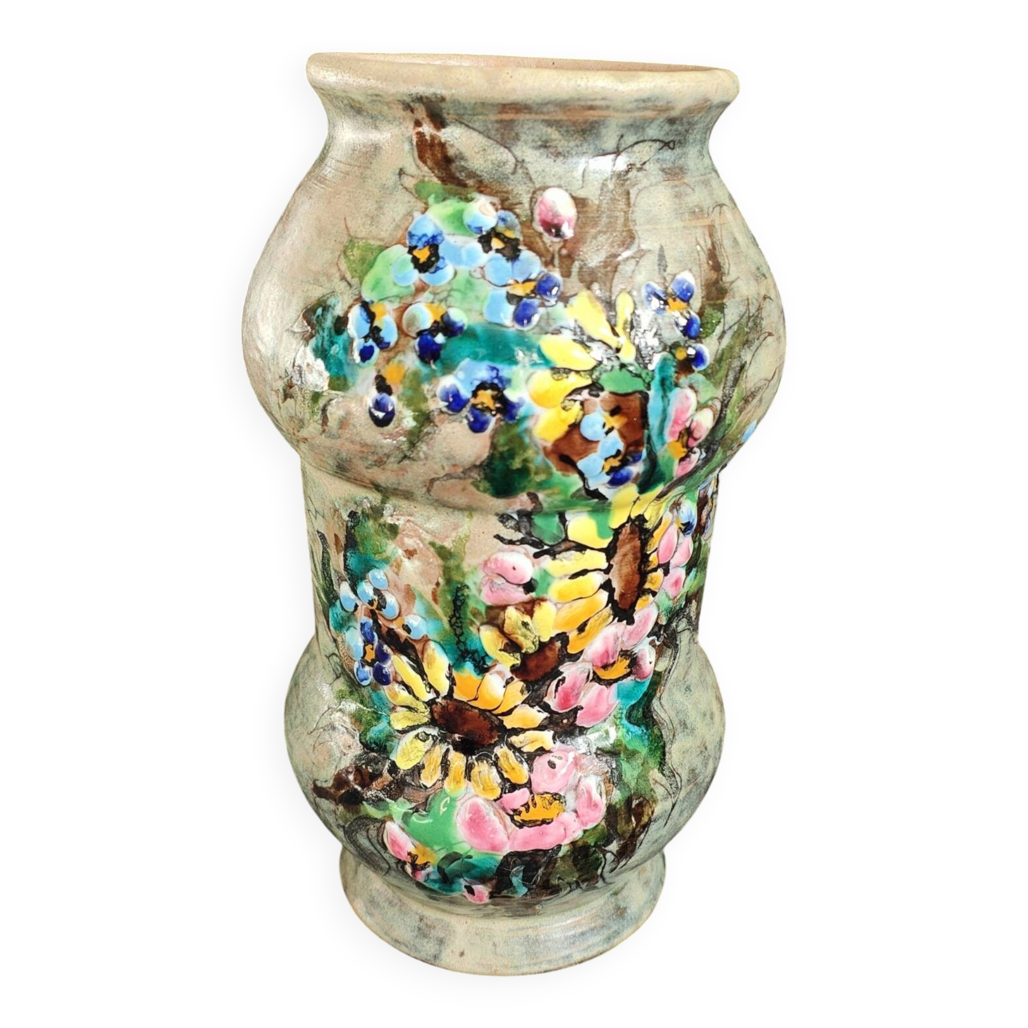 Ceramic vase signed Yves Clément