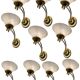 Large Brass Murano Glass Sconces Set of 10