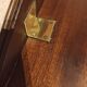 Folding coffee table type Butler marine boat wood and brass mahogany