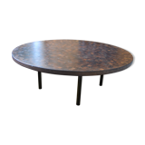 Table low marquetry in wenge