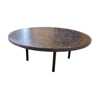 Table basse marqueterie en wengé