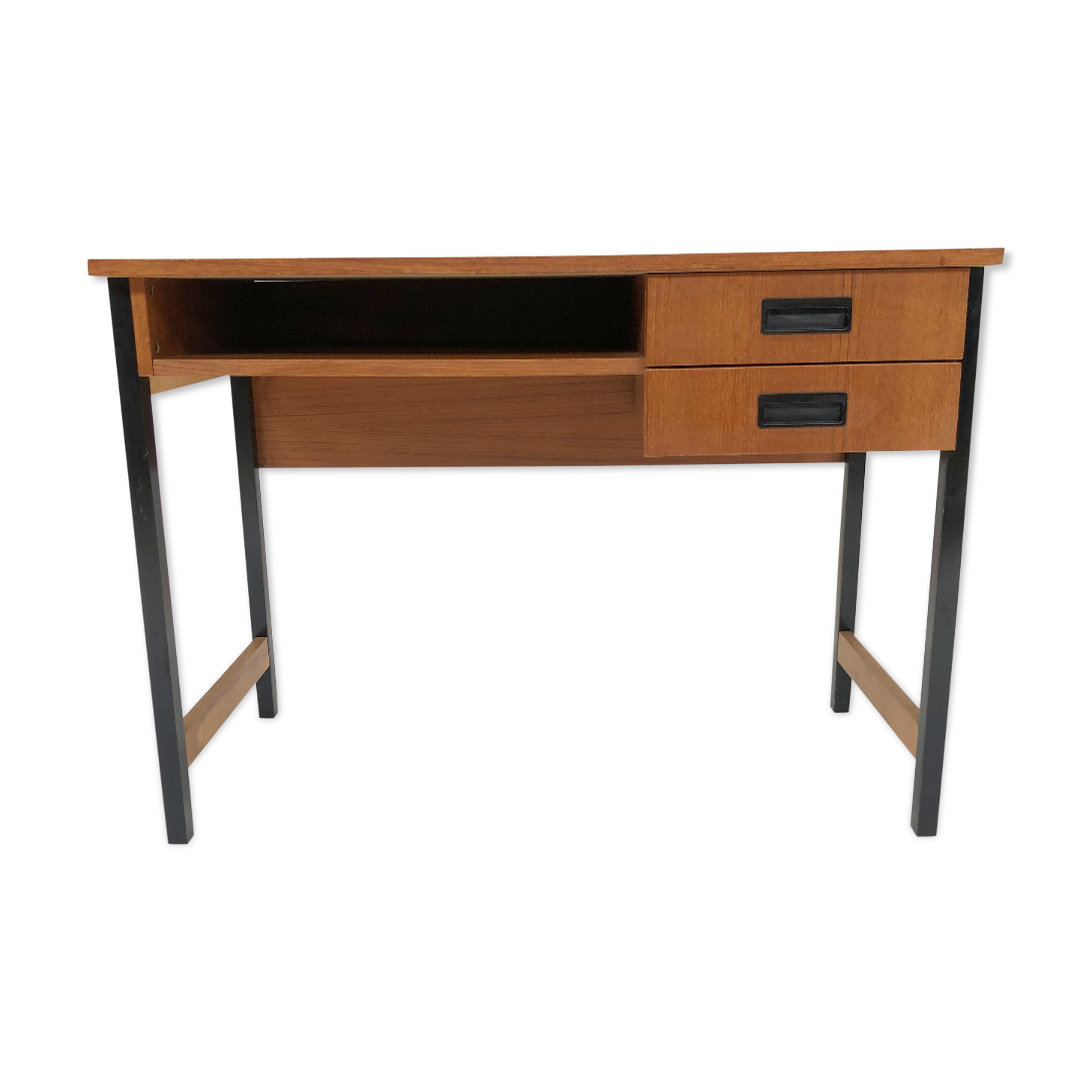 Desk of the 60 years with teak top, dutch