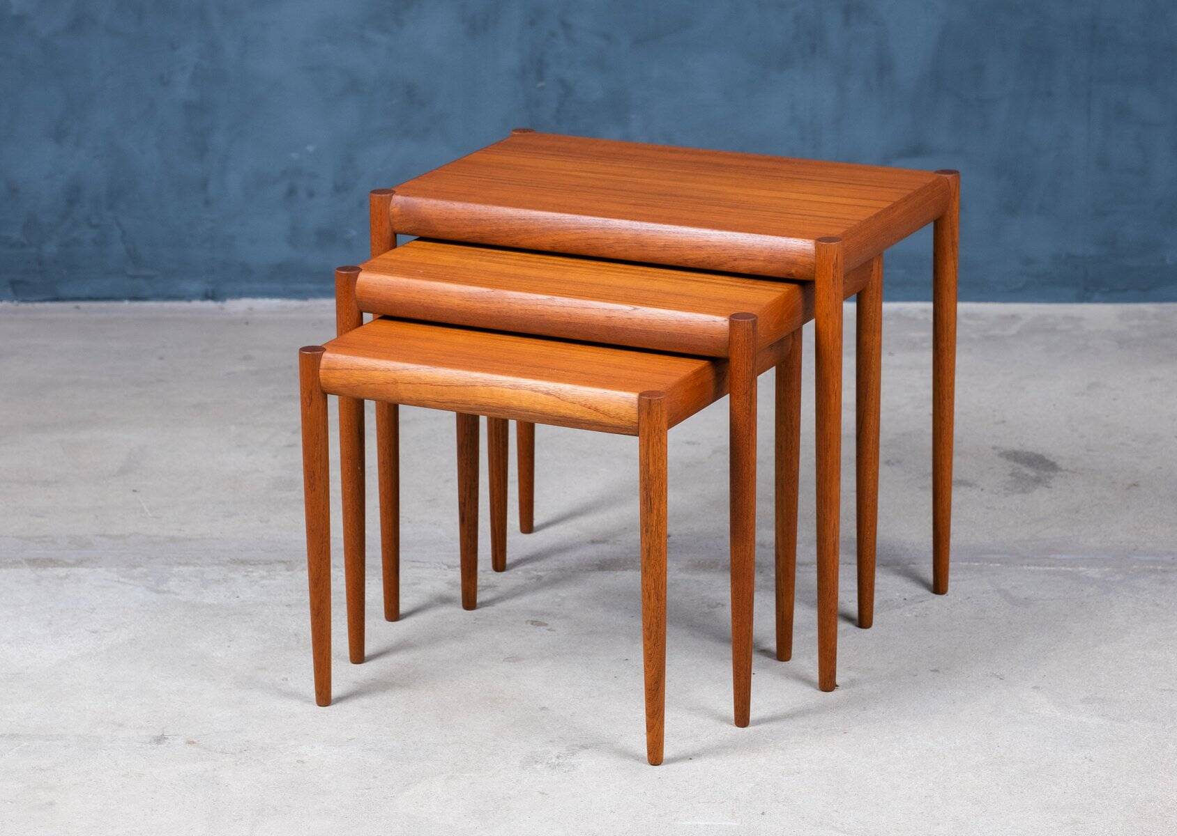 Tables Gigognes en Teck, Danemark, 1960s, Set de 3