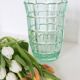 Vase en cristal vert, vintage français