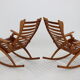 Paire de rocking chairs en hêtre rares des années 1960 par ULUV, Tchécoslovaquie