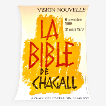Marc Chagall La Bible Affiche d'exposition originale 1970