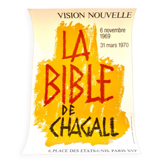 Marc Chagall La Bible Affiche d'exposition originale 1970