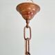 Suspension Art Déco en verre craquelé ambre, années 1920-30