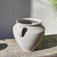 White ceramic flowerpot