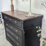 19th-19th Century Chest of Drawers with Shabby Patina
