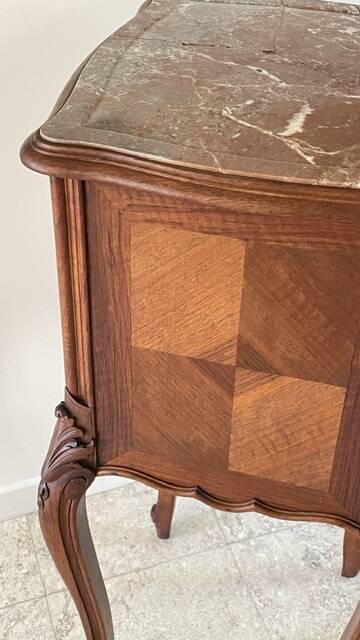 TABLE de Chevet Style Louis XV MARBRE