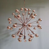 Sputnik chandelier in chromed metal, Space Age design, 1960