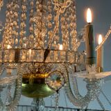 Important lustre bag of cut crystal navette pearls, circa 1800