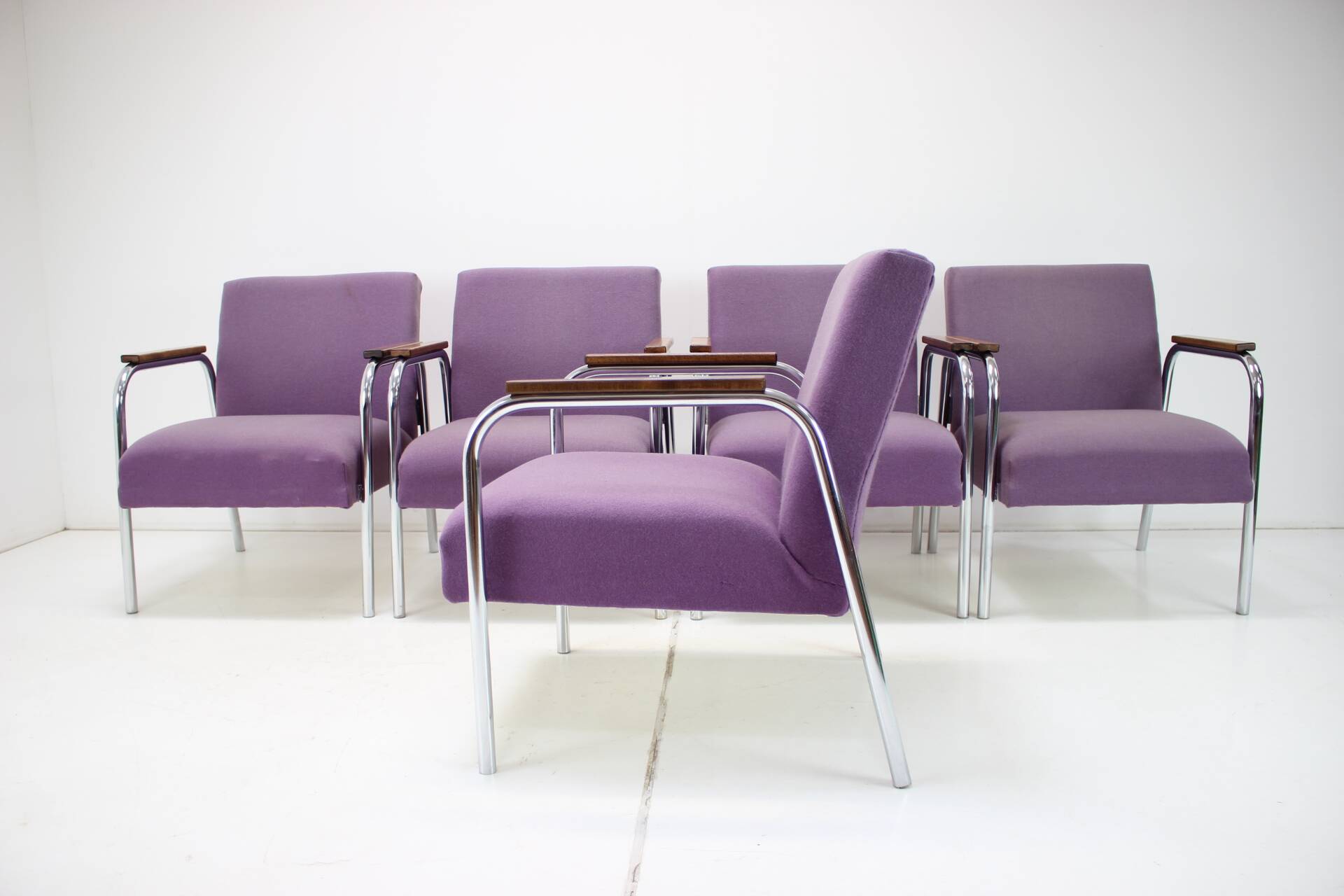 Mid-Century Tubular Chrome Armchair, Germany 1970s