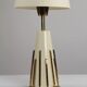 Cream & brass table lamp, Italian modernist, 1950s