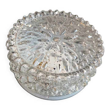 Ceiling light or wall light in moulded glass