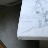 70s marble and aluminum coffee table
