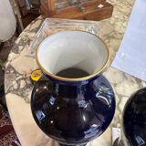 Paire de vases en bleu de Sèvres