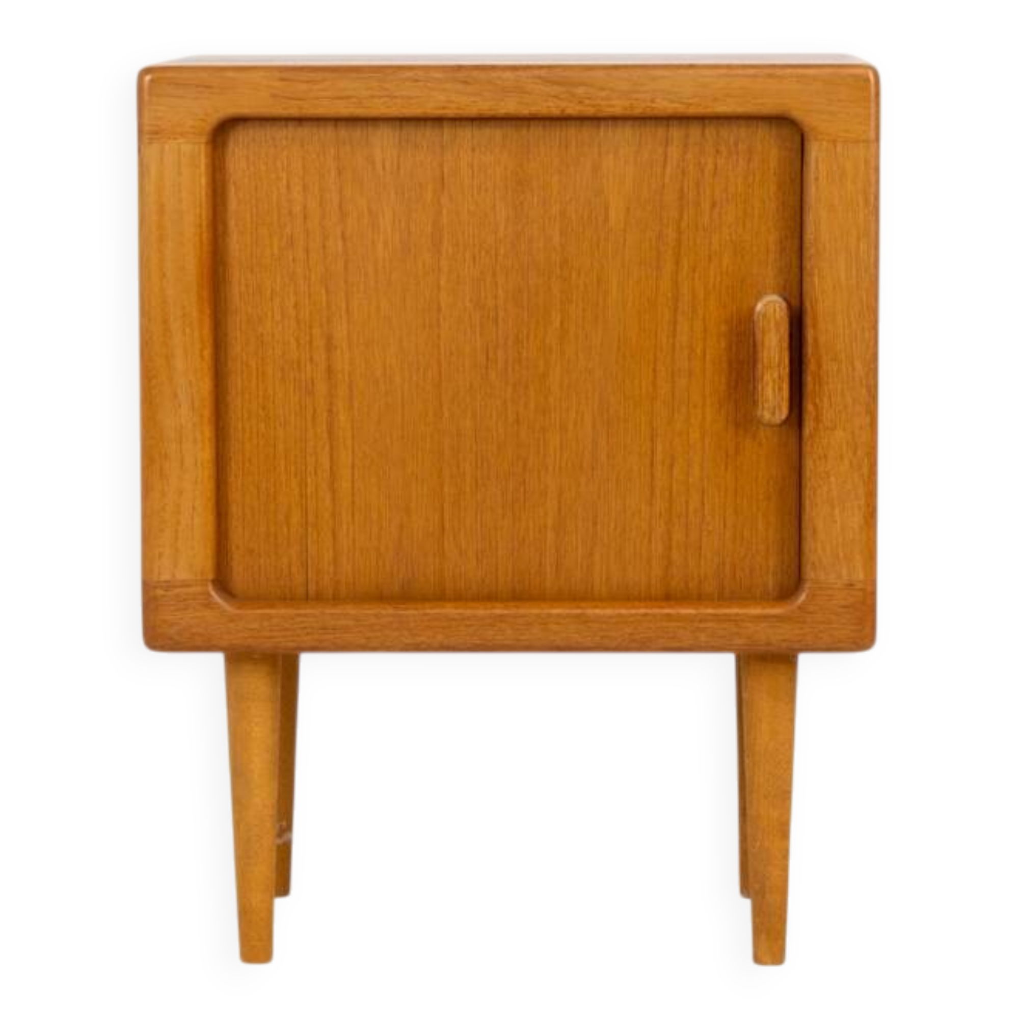 Compact cabinet with tambour door by CFC Silkeborg (Denmark, 1960s).