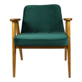 Fauteuil vert par Józef Chierowski, années 1970