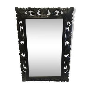 Miroir en bois noir 67x100cm