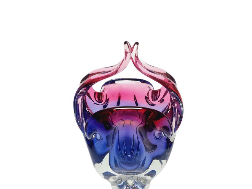 Vase by J. Hospodka for Chribska Glassworks, Former Czechoslovakia, 1960s