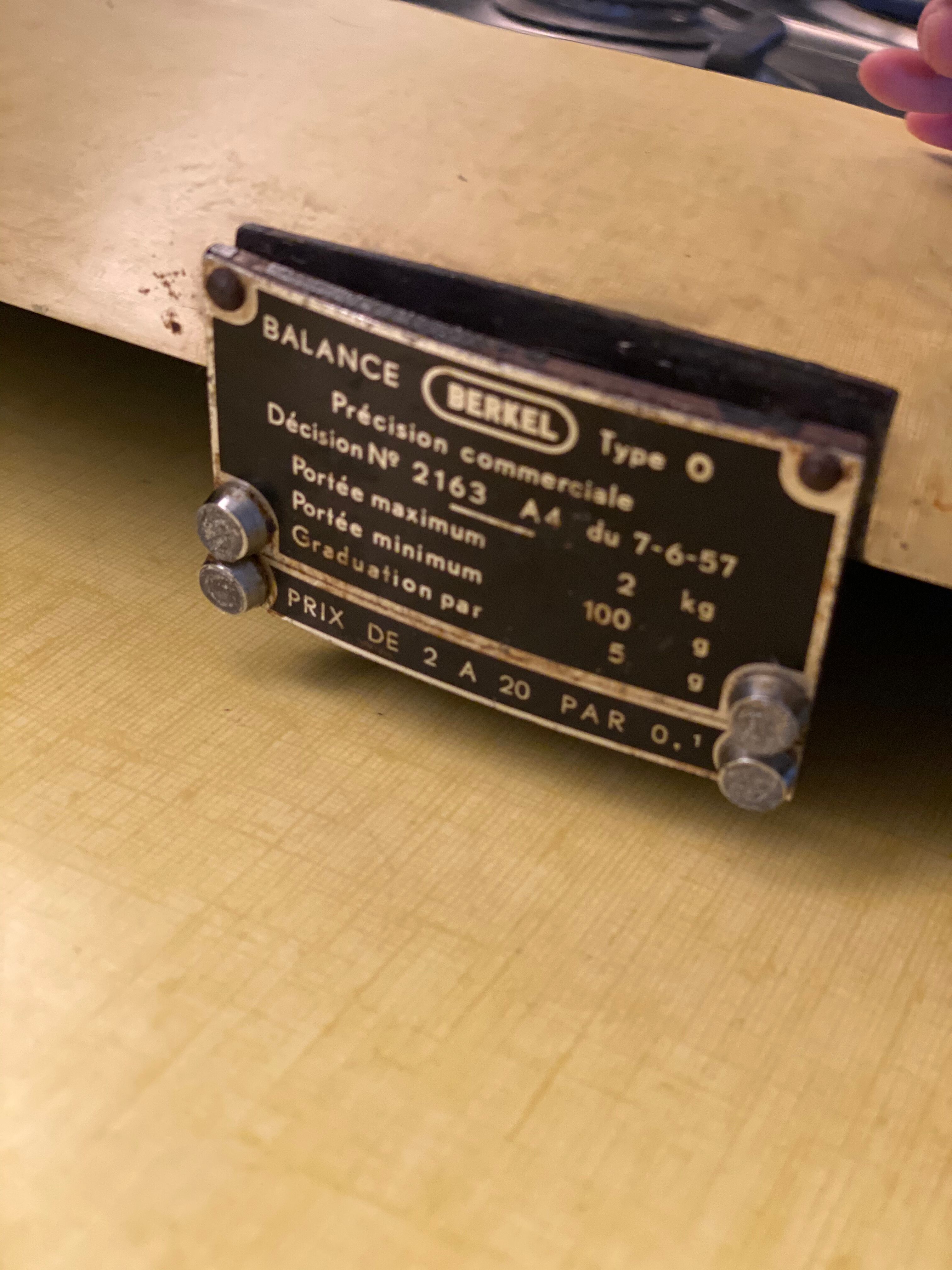 Balance ancinene Berkel