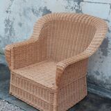 Rattan armchair manufacture 1950 large model