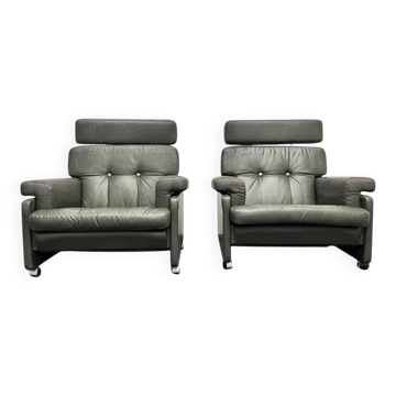 Design Mid-Century leatherette Armchairs by Arch. Spicka, around 1970s