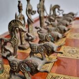 Christoforus Sklavenitis bronze chess set, Minoan theme, 51 cm