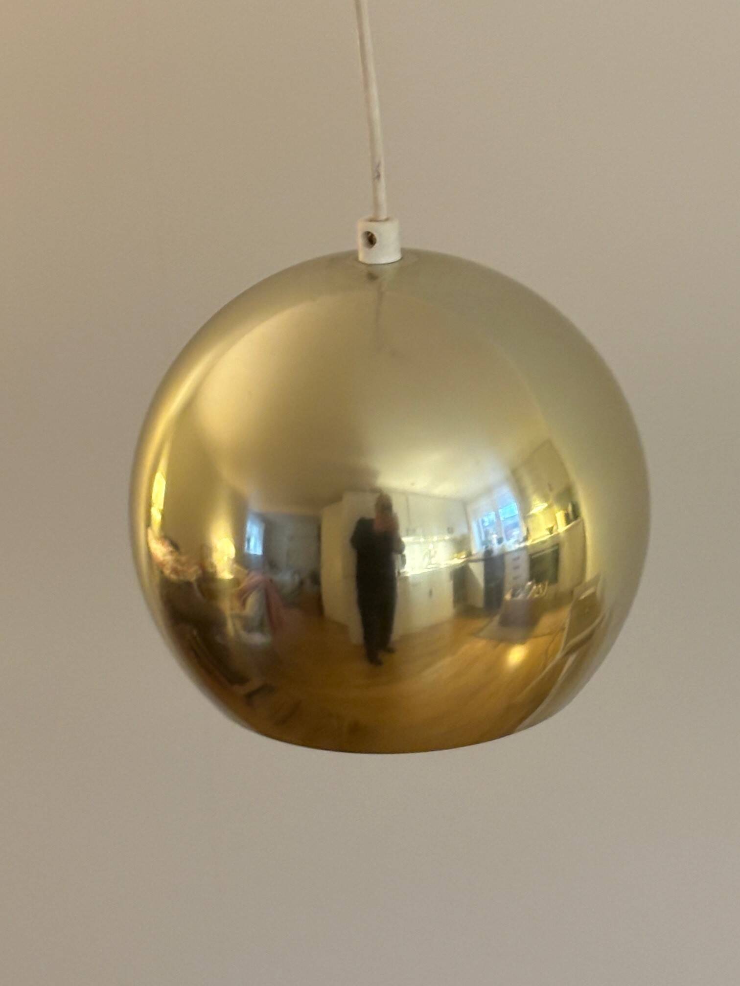 70s gold pendant light - Sweden