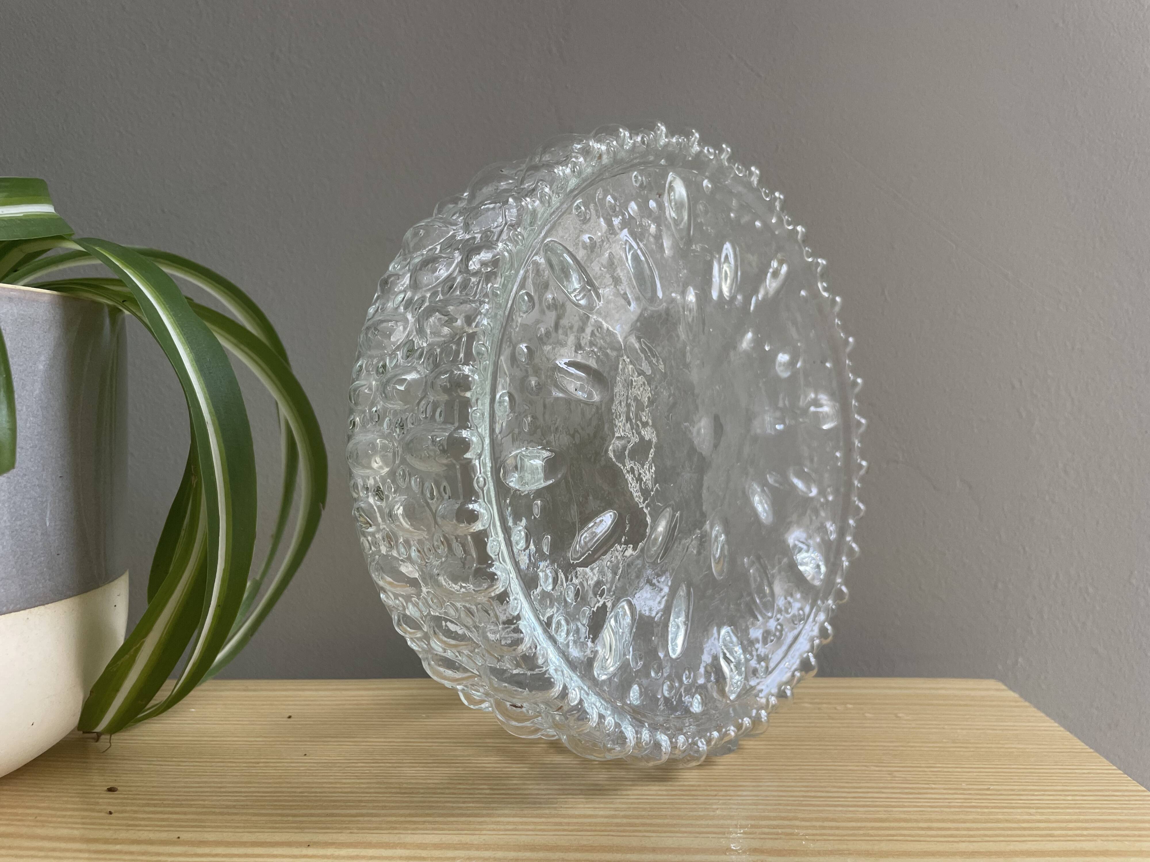 Portuguese bubble glass flush mount lamp