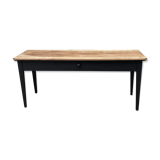 Console natural tray black footing