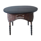 Table with turned wooden base