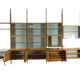 Unité murale modulaire vintage par Jitona, années 1960, ensemble de 6