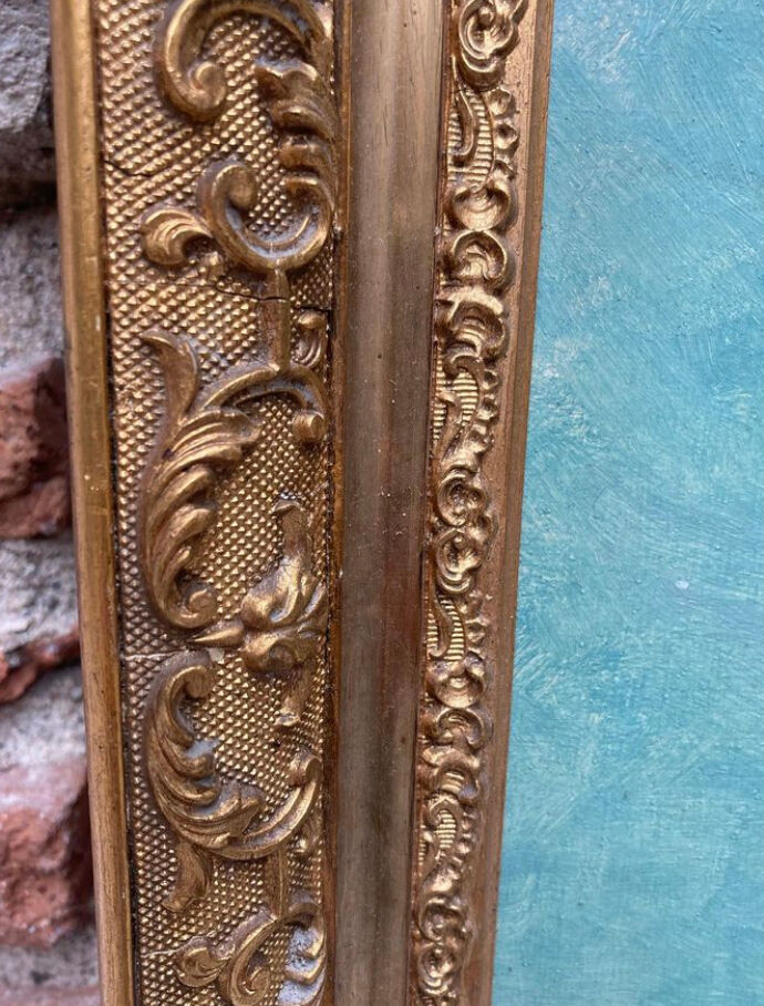 Oil on canvas "tulips" gilded frame