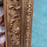 Oil on canvas "tulips" gilded frame