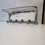 Antique aluminum coat rack with 5 hooks