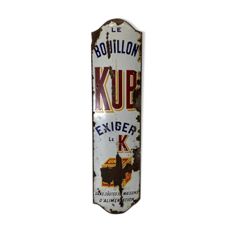 Enamelled advertising plaque "Bouillon KUB"