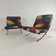 Unique Colourful Armchair Inspired by Barcelona Chair - set of 2