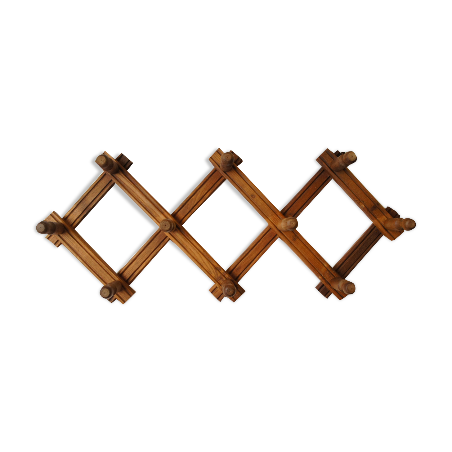Wall coat rack "accordion" in solid wood