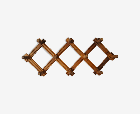 Wall coat rack "accordion" in solid wood