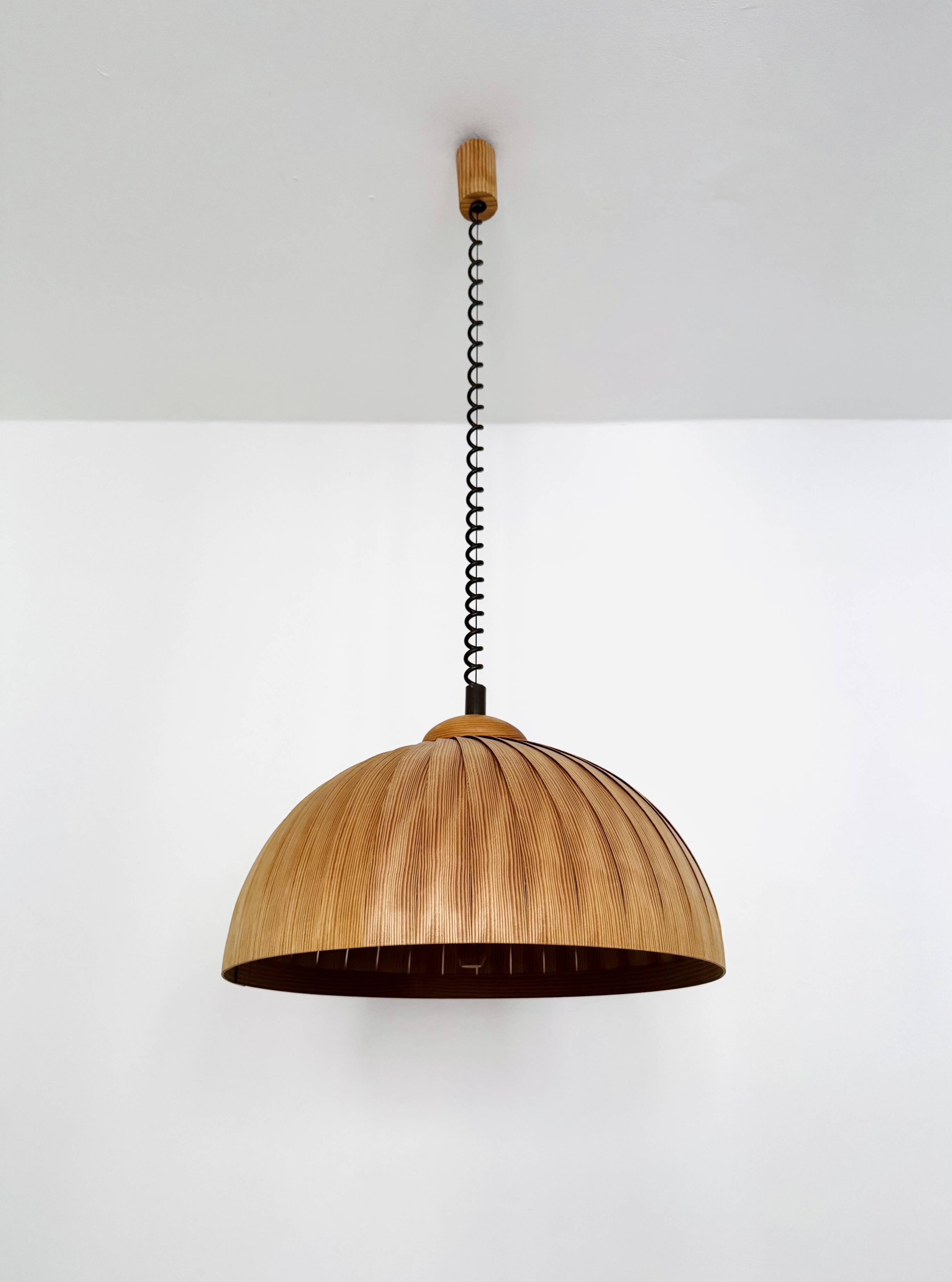 Large Wooden Pendant Lamp