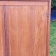 Vintage oak wardrobe with metal legs from the 1950s.