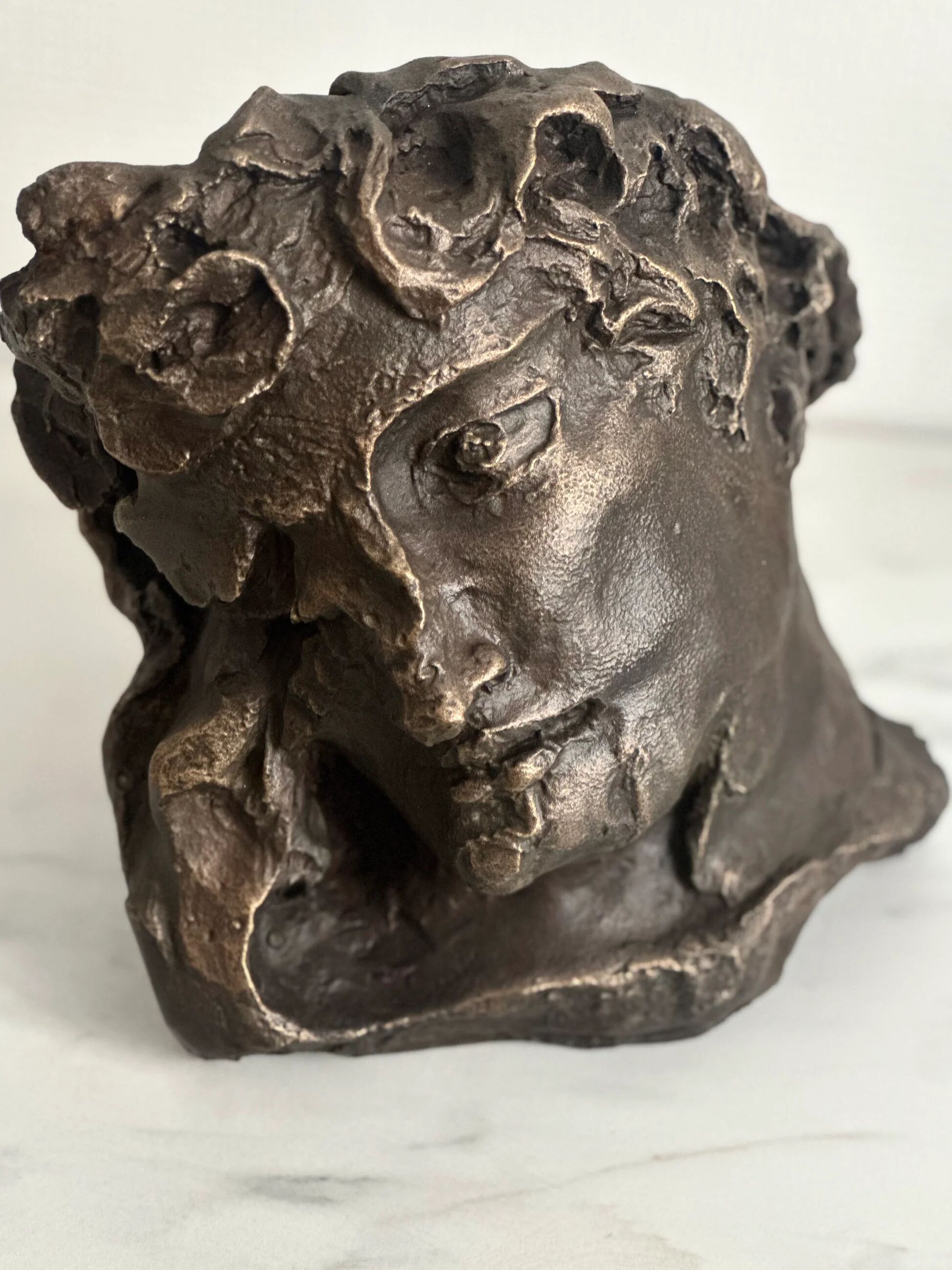 "The youth" — Claude Mary, bronze with patina, original numbered edition, 1992