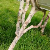 Banc de jardin avec pieds en fonte ancien