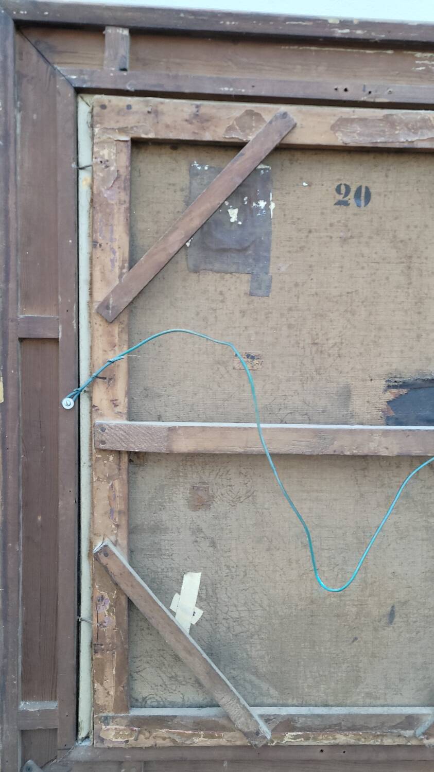 Oil on Canvas Portrait Painting of a Woman Framed 19th Century Signed